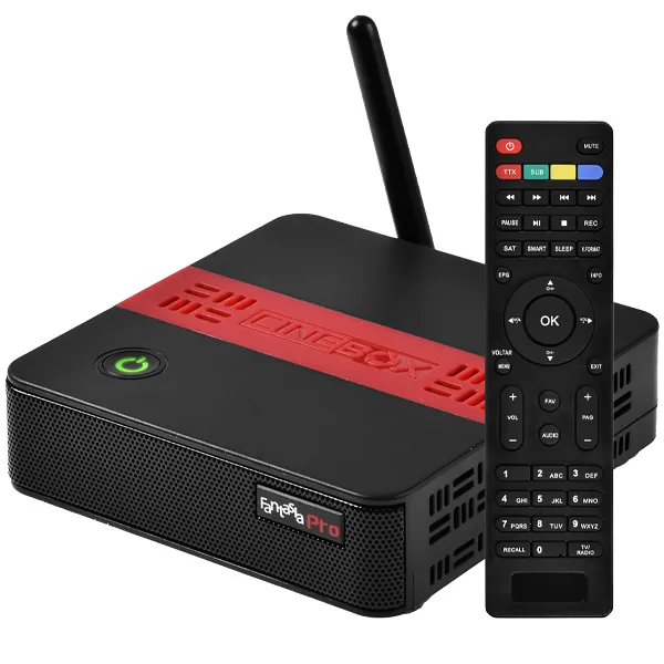 RECEPTOR FTA CINEBOX FANTASIA PRO WIFI EMBUTIDO PRETO/VERMELHO