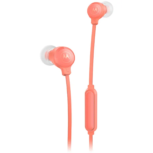 FONE MOTOROLA EARBUDS 3-S C/MICROFONE PEQUENO CORAL