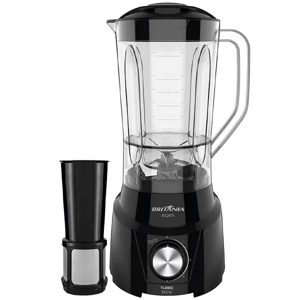LIQUIDIFICADOR BRITANIA BLQ970P TURBO 2.6LITROS 220V/50/60HZ PRETO