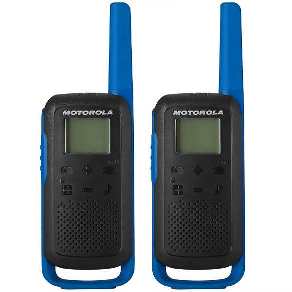WALKIE TALKIE MOTOROLA T270 25MILHAS C/2 PRETO/AZUL SG