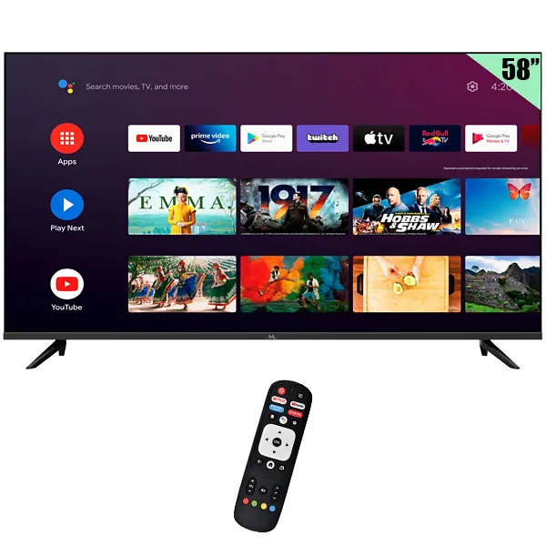 TV  MTEK 58" MK58FSAU SMART 4K ULTRA HD BLUETOOTH ANDROID/GOOGLE TV+CO