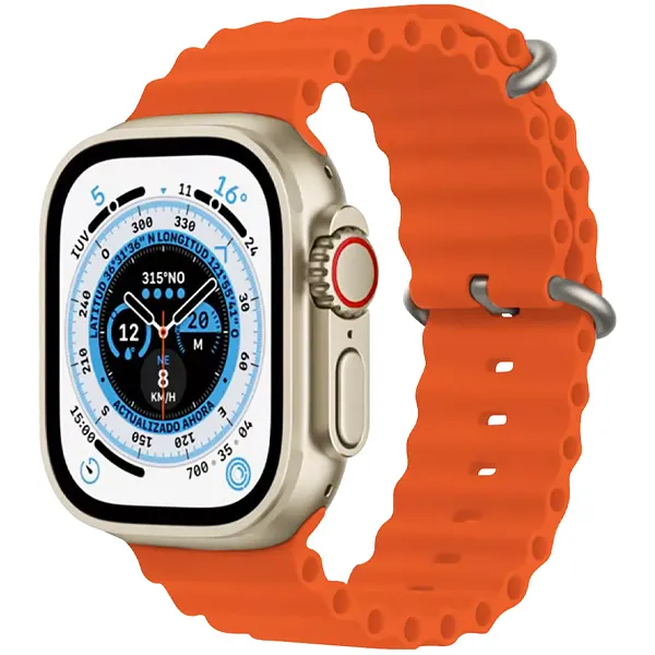 RELOGIO BLULORY GLIFO 8 ULTRA SMART WATCH LARANJA/DOURADO