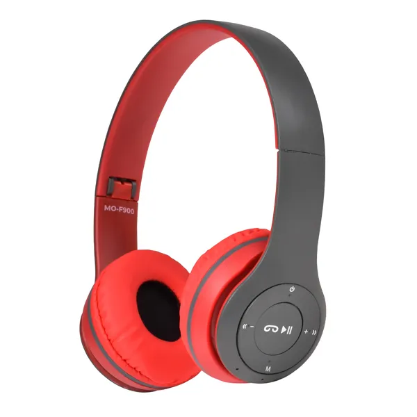 FONE BT MOX MO-F900 ARCO CINZA/VERMELHO