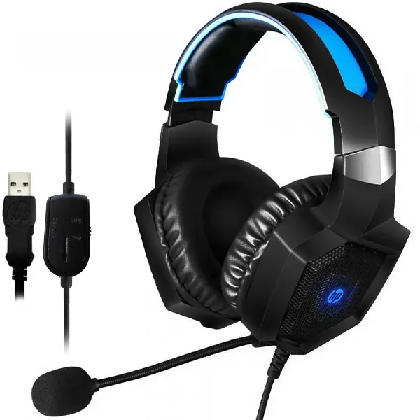 FONE HP GAMING H320 USB AUXILIAR C/MICROFONE ARCO PRETO