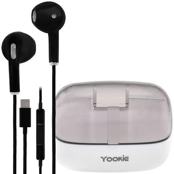 FONE YOOKIE XP206 USB-C C/MICROFONE PEQUENO PRETO
