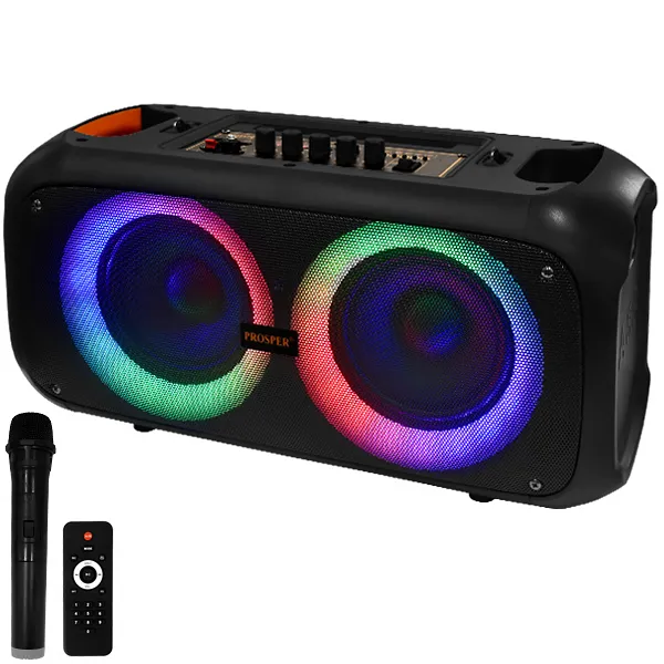 CAIXA KARAOK PROSPER P1626 USB BLUETOOTH 1MICROFONE 3000WATTS 2V PRETO