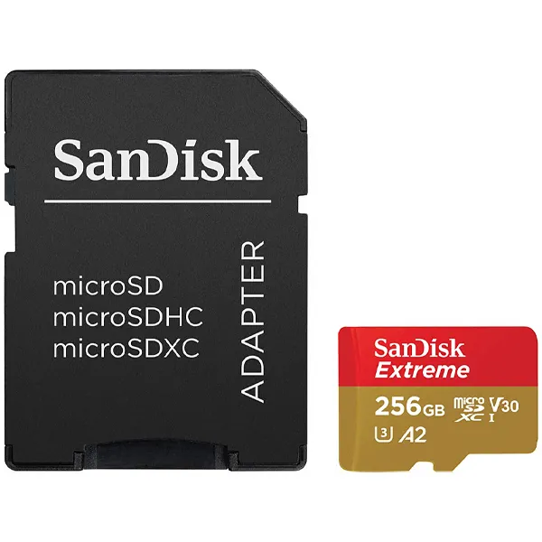 MEMORIA  MICRO-SD SANDISK SDSQXAV 256GB EXTREME 190MB/S A2 VEM/DOU