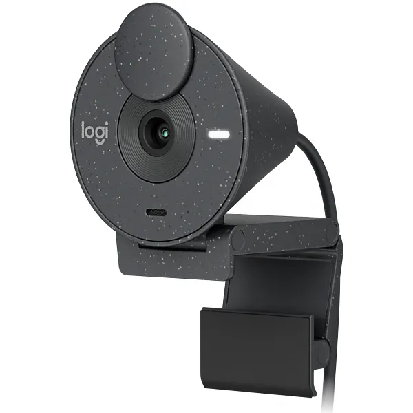 WEBCAM LOGITECH BRIO 300 USB-C FULL HD 1080P CINZA