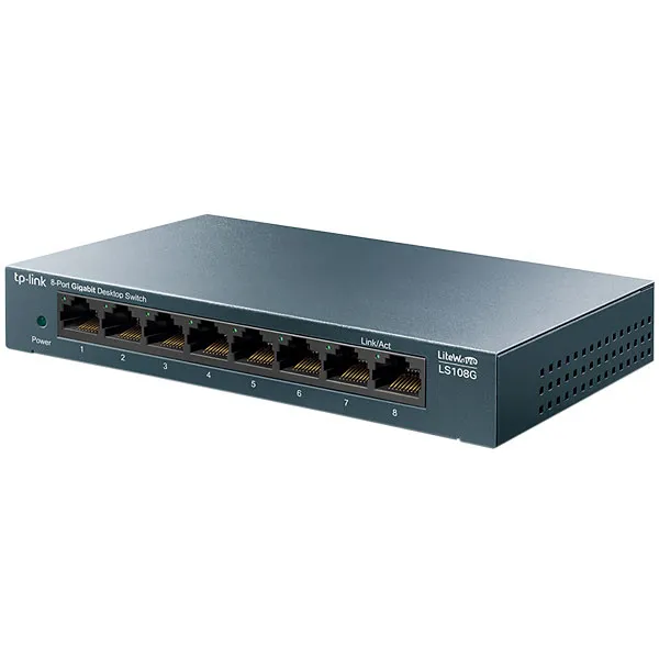 SWITCH TP-LINK LS108G 8PORTAS 10/100/1000MBPS ANATEL AZUL