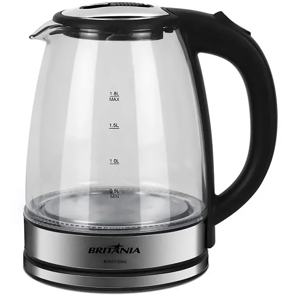 JARRA ELETRICA BRITANIA BCH11 VIDRO 1.8LITROS 220V/50/60HZ PRETO/SILV