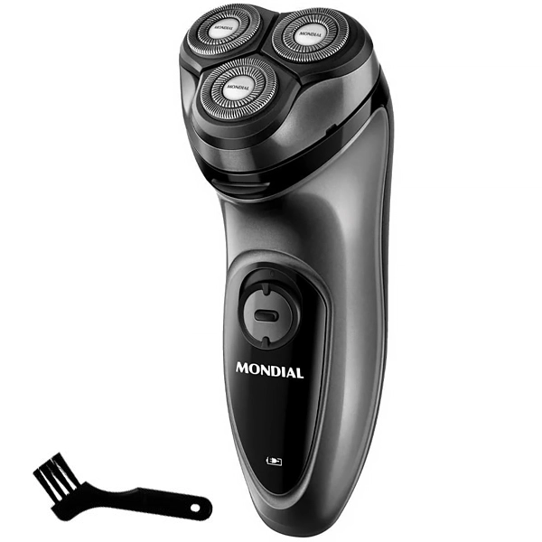 Barbeador Mondial Power Shave BE-02 5 watts Recarregável - Preto/Cinza