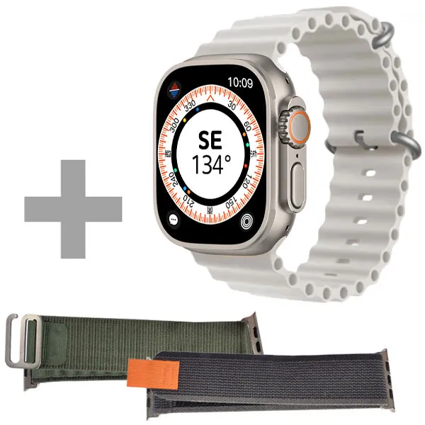 RELOGIO BLULORY ULTRA MAX SMART WATCH CINZA/BEIGE