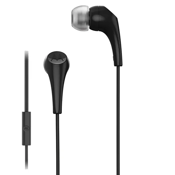 FONE MOTOROLA EARBUDS 2-S C/MICROFONE PEQUENO PRETO
