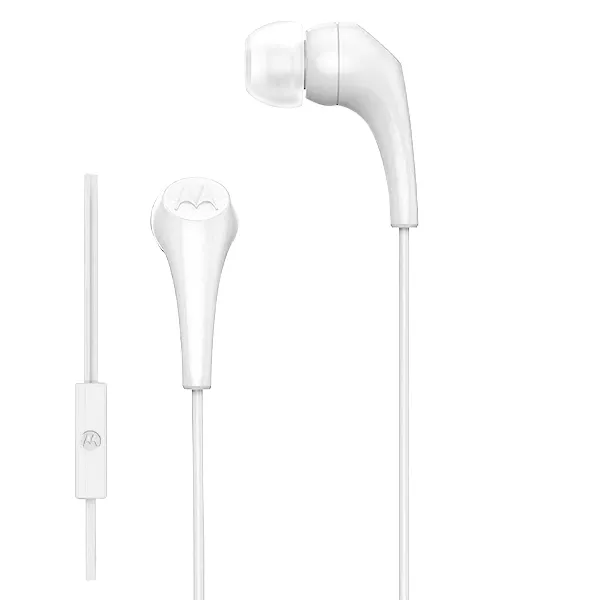 FONE MOTOROLA EARBUDS 2-S C/MICROFONE PEQUENO BRANCO
