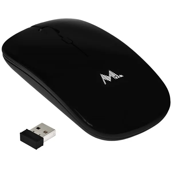 Mouse Inalámbrico Mtek MW-4W350B hasta 1.600 DPI - Negro