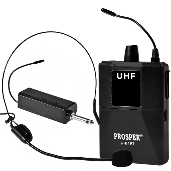 MICROFONE PROSPER P-6187 WIRELESS PROFISSIONAL PRETO