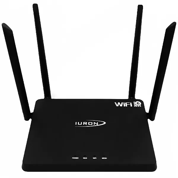 ROTEADOR IURON 1800 DUAL BAND 1800MBPS WIFI PRETO