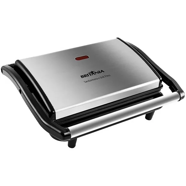 SANDUICHEIRA BRITANIA BGR27I 2EM1 850WATTS 220V/50/60HZ SILVER/PRETO