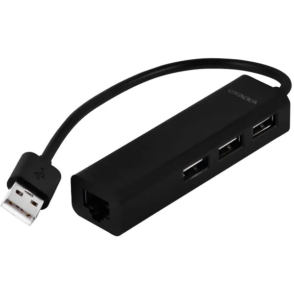 HUB SATELLITE HUB40 RJ45 USB 2.0 3PORTA PRETO