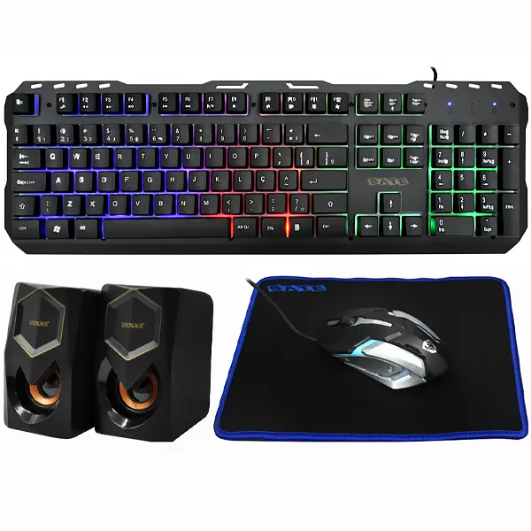 TECLADO SATELLITE GK-41 USB GAMING PORTUGUES 4EM1 PRETO