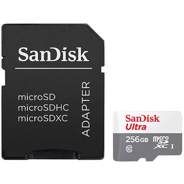 MEMORIA  MICRO-SD SANDISK SDSQUNR 256GB ULTRA 100MB/S CLASS 10 BRA/CIN