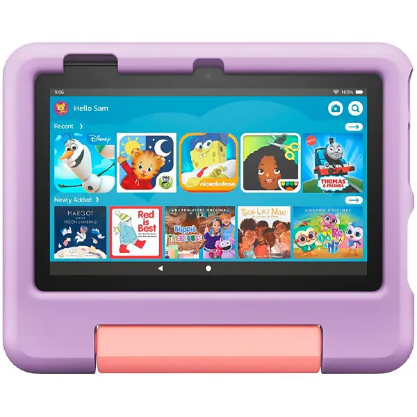 Tablet Amazon Fire HD 7 Kids 12th Gen 16GB/2GB RAM de 7" 2MP/2MP + Capinha Roxa