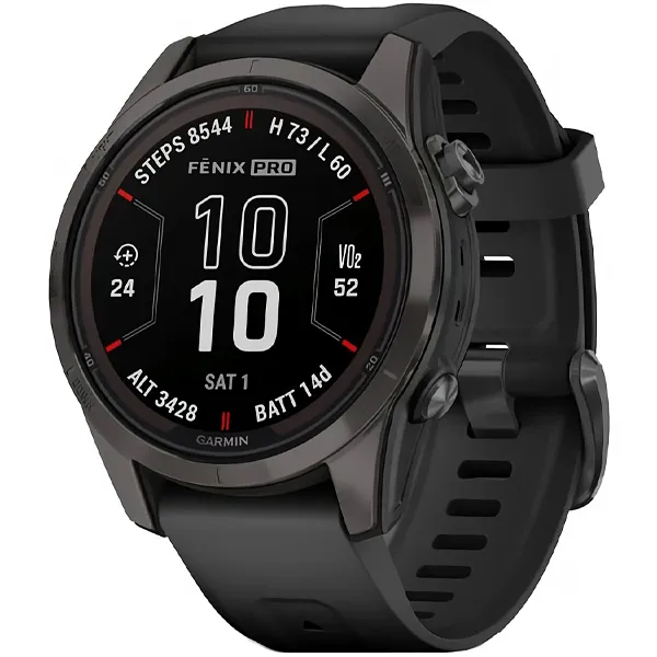 Smartwatch Garmin Fenix 7S Pro Sapphire Solar 010-02776-13 42 mm com GPS/Wi-Fi - Preto