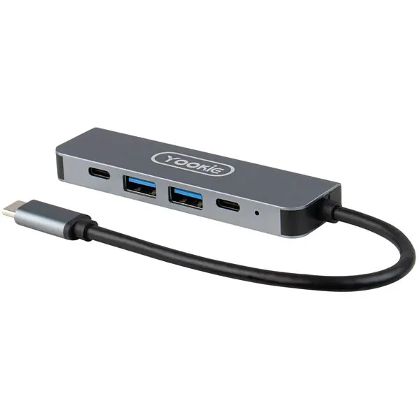 HUB YOOKIE HUB-01 USB-C USB HDMI 5EM1 CINZA