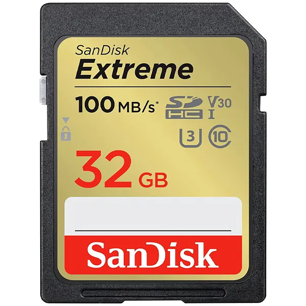 MEMORIA  SD SANDISK SDSDXVT  32GB EXTREME 100MB/S CLASS 10 PRETO