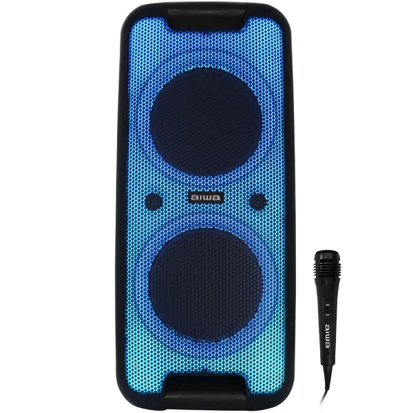 CAIXA *KARAOK AIWA AW-POK3LD USB BLUETOOTH 1MICROFONE 1000WATTS PRETO