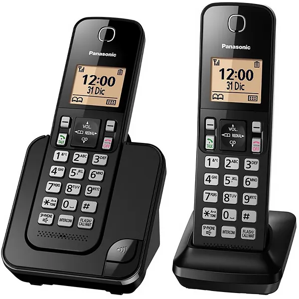 TELEFONE PANASONIC KX-TGC352LAB S/FIO C/BINA C/2 2V PRETO SG