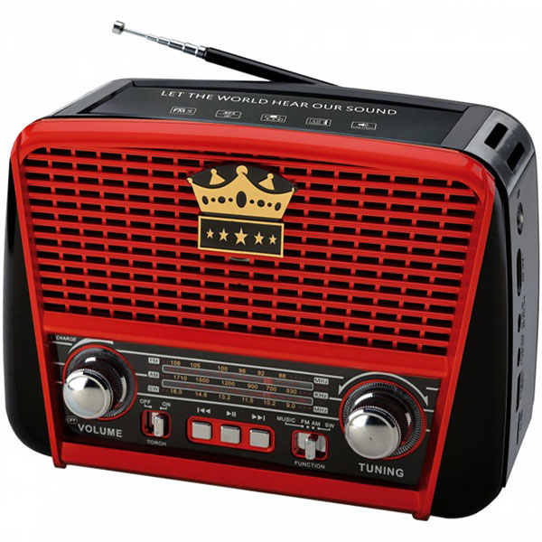 RADIO PORTATIL MEGASTAR RX455BTR FM AM SW USB BLUETOOTH 2V PRETO/VERME