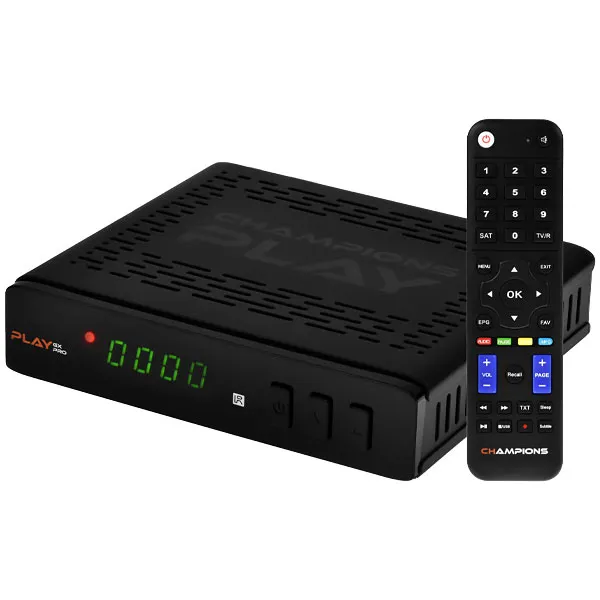 RECEPTOR FTA CHAMPIONS PLAY GX PRO WIFI EMBUTIDO PRETO