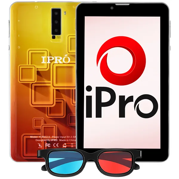 Tablet IPRO Turbo-2 4G 32GB/2GB RAM de 7" 2MP/2MP - Dourado/Marrom