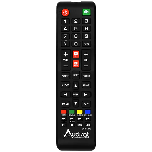 Controle Remoto TV Audisat de 32/43/55/65" (2023/2024) - Preto