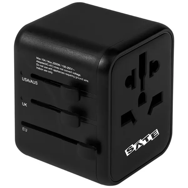 ADAPTADOR DE TOMADA USB SATELLITE AD-0002 UNIVERSAL 12W 2SAIDA PRETO