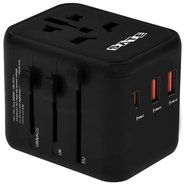 Adaptador de Enchufe Satellite AD-0003 con 3 Salidas Bivolt - Negro