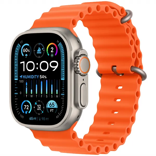 Apple Watch Ultra 2 49 mm/One Size MREH3LL A2986 GPS + Celular - Titanium/Orange Ocean Band