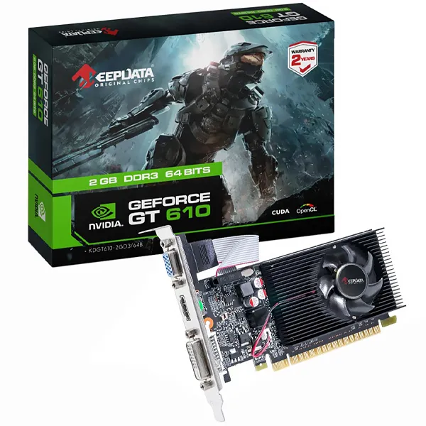 Placa de Vídeo Keepdata GeForce GT610 KDGT610-2GD3 2GB DDR3 HDMI/VGA e DVI