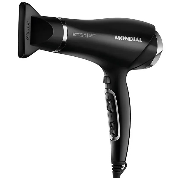SECADOR MONDIAL SCN-04 CHROME BLACK 2000WATTS 220V/50/60HZ PRETO