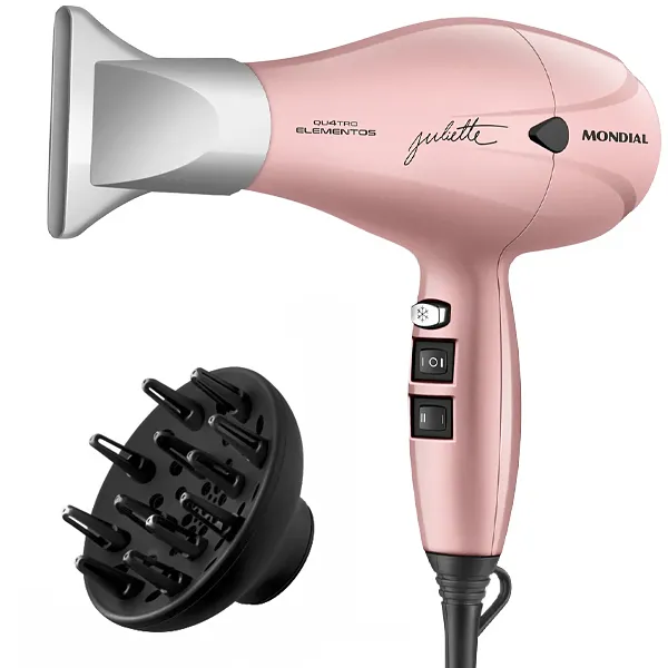 Secador de Cabelo Mondial Juliette SCP-JU-01 2.000 watts 127V ~ 60Hz - Rosa