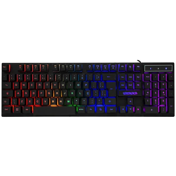TECLADO SATELLITE AK-891 USB GAMING RAINB PORTUGUES PRETO