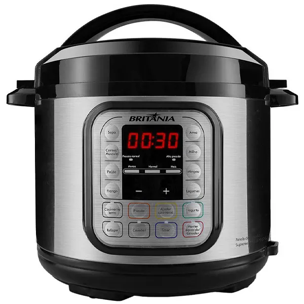 PANELA DE PRESSAO BRITANIA BPP02G 5LITROS 220V/50/60HZ SILVER/PRETO