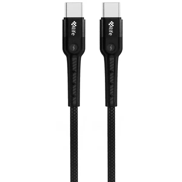 CABO  USB-C USB-C 4LIFE FLT2CC601B 1METRO PRETO
