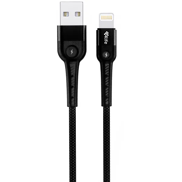 CABO  USB LIGHTNING 4LIFE FLT2AL1B 1METRO PRETO