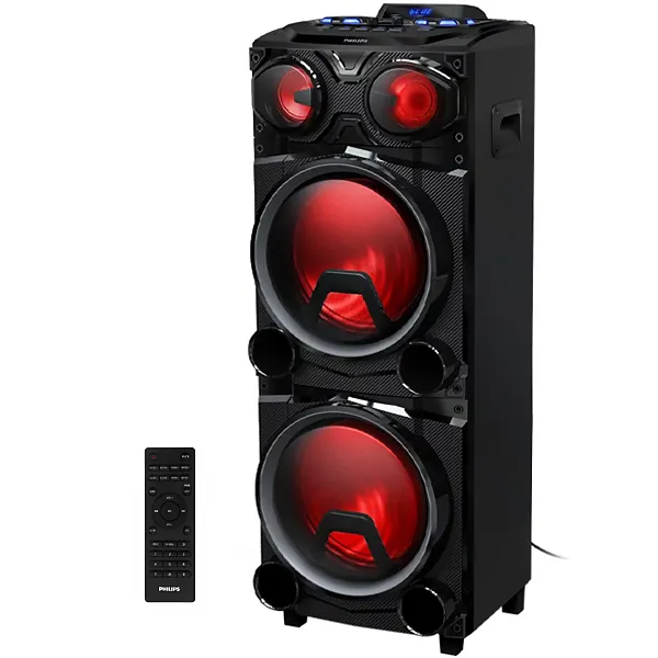 CAIXA DE SOM PHILIPS TAX-3705 USB BLUETOOTH SD FM 200WATTS 2V PRETO