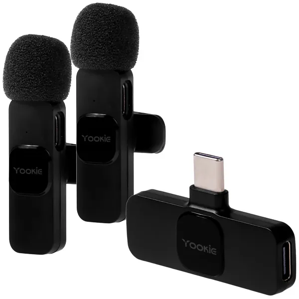Micrófono Inalámbrico para Smartphone Yookie YE13 con USB-C - Negro
