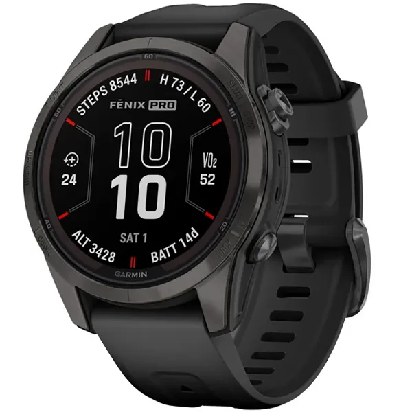 Smartwatch Garmin Fenix 7S Pro Sapphire Solar 010-02776-13 42 mm com GPS/Wi-Fi - Preto