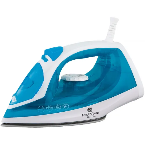 Plancha a Vapor ElectroBras EBPV-10 de 1.200 watts Antiadherente + Spray 127V ~ 60Hz - Azul/Blanco