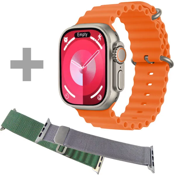 RELOGIO BLULORY GLIFO ULTRA 2 PRO 49MM SMART WATCH DOURADO/LARANJA